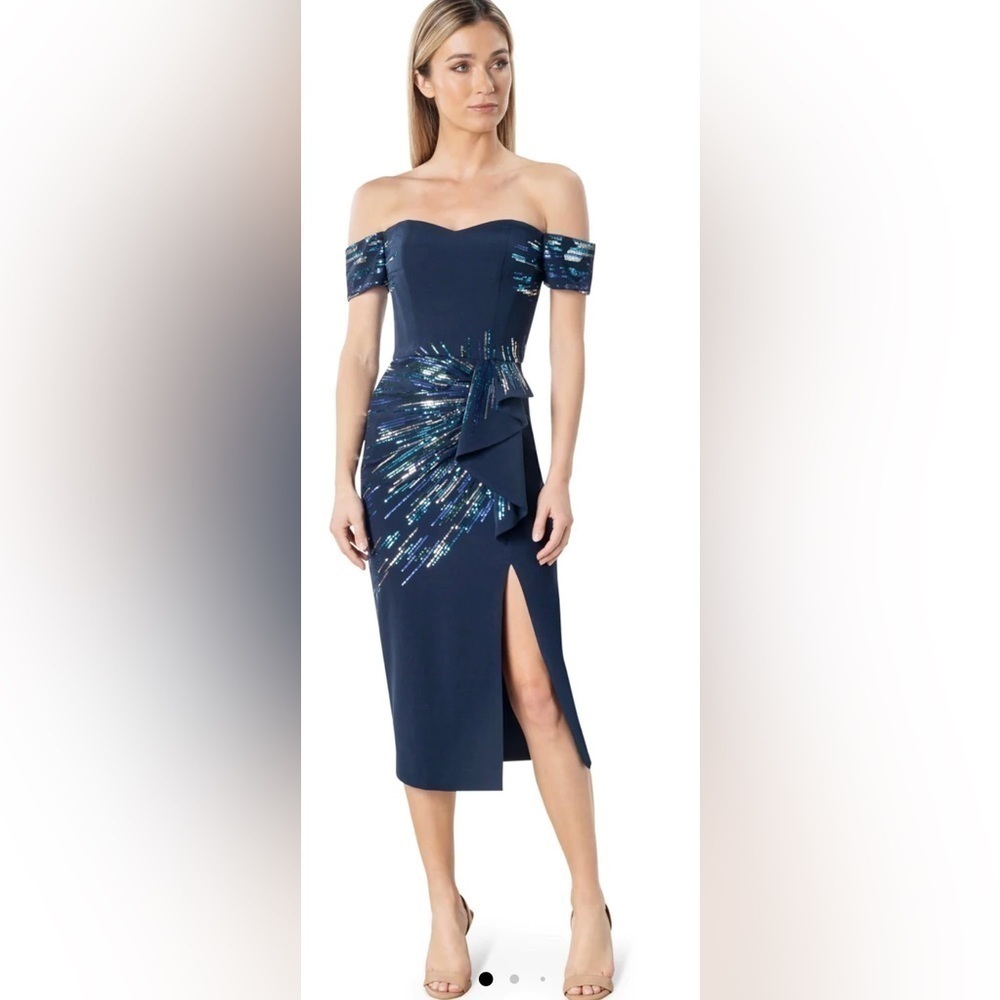Nwt Anthropologie Dress The Population Size S Alani Dress Navy
